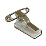 1" Adhesive Ribbed Badge Clip w/ Safety Pin