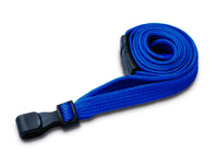 3/8'' Premium Flat Braid Lanyard with Safety Breakaway Fitting & Plastic Hook (multiple colors)