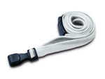 3/8'' Premium Flat Braid Lanyard with Safety Breakaway Fitting & Plastic Hook (multiple colors)