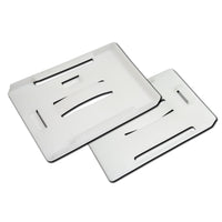 Multi-Card Horizontal/Landscape Ridge Plastic Badge Holder - Black or White