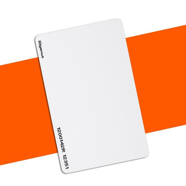 125 kHz ISO PVC card  ORANGE PRE-PROGRAMMED COLOR ARTWORK - Lot of 500 cards